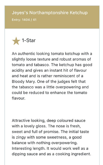 Jeyes's Northamptonshire Ketchup